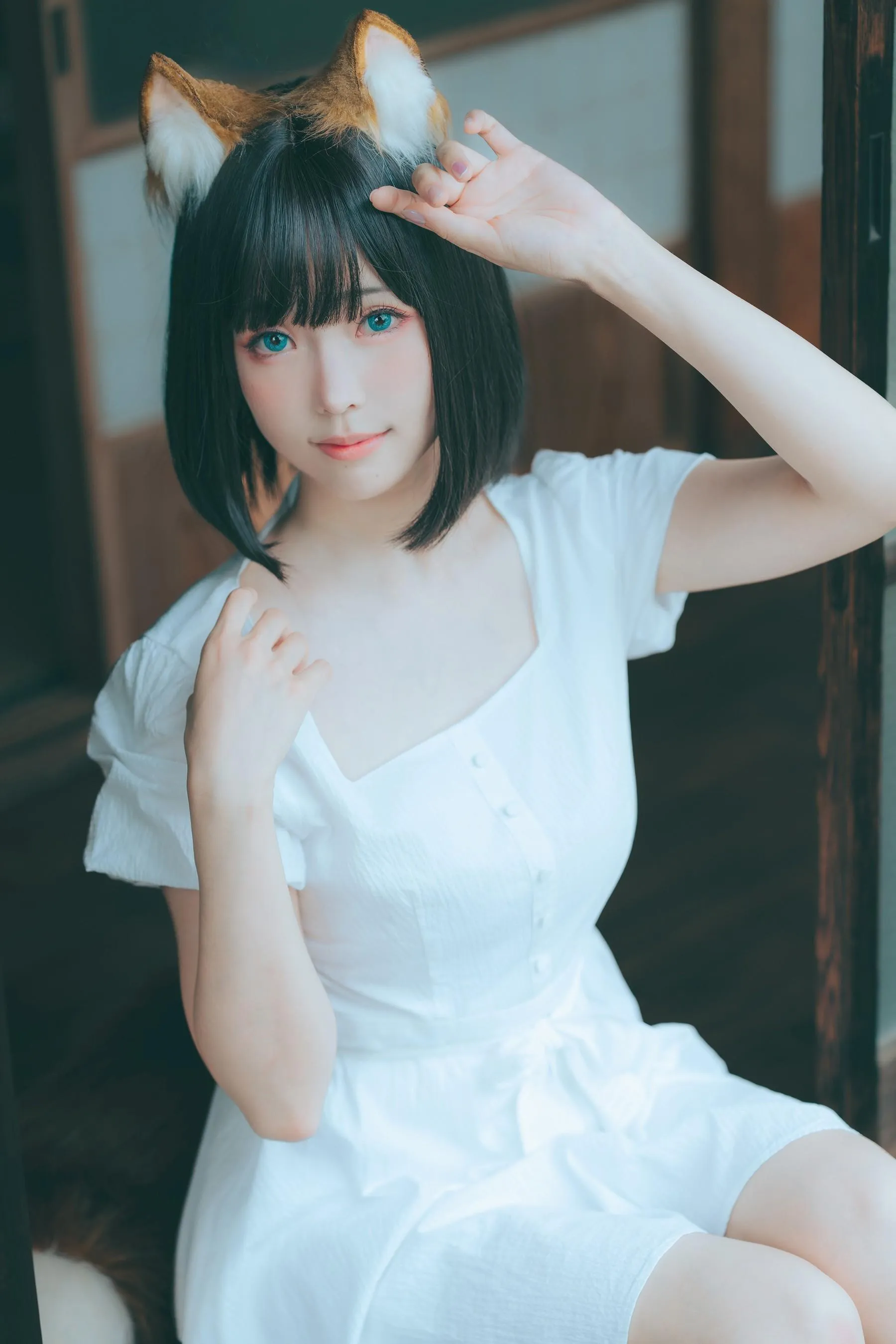 ElyEE子 – NO.114 2023.July B-Dongitsune ~White dress 白洋裝狐少女 [60P]插图4